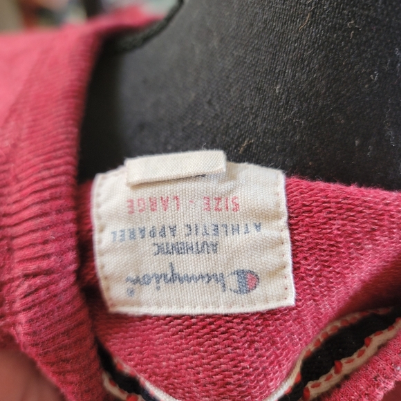 Champion French Terry Crew Neck Sweater Red - Picture 7 of 7